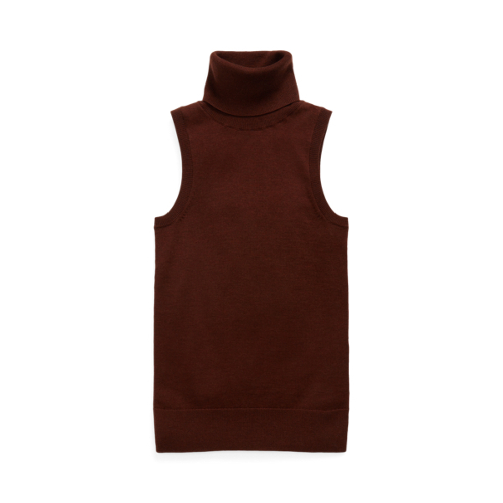 Wool Sleeveless Turtleneck